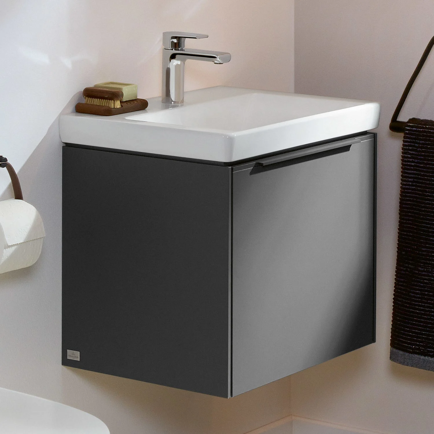 Villeroy & Boch Subway 3.0 Möbelset mit 1 Auszug, ohne Spiegel, 50 cm