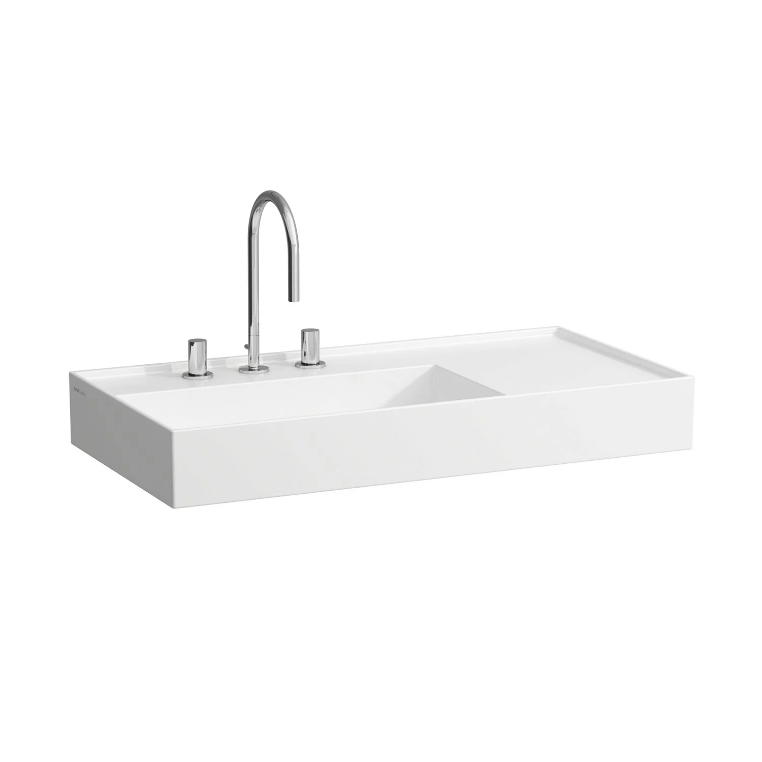 LAUFEN Kartell Waschtisch 90 x 46 cm, mit Ablage rechts, mit 1 Hahnloch LAUFEN Kartell Waschtisch 90 x 46 cm, mit Ablage rechts, mit 1 Hahnloch