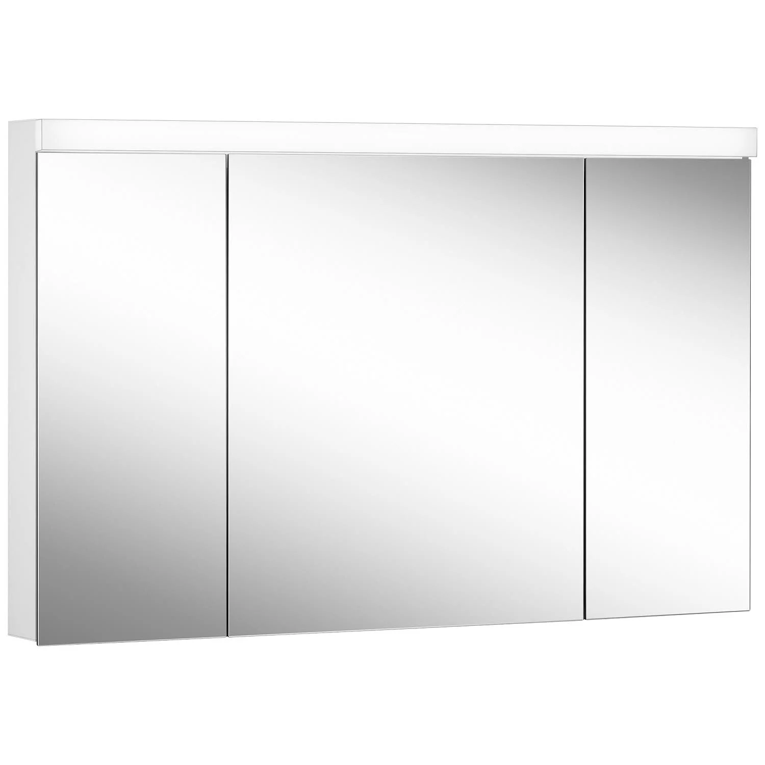 Schneider LOW plus LED Spiegelschrank LOP 120/3/LED 119,5 x 74,7 cm, 3000 K, 2 Steckdosen unten, DE