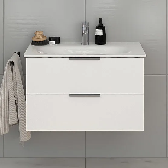 Steinkamp Living 2.0 / GROHE Essence Waschtisch mit Unterschrank 80 cm