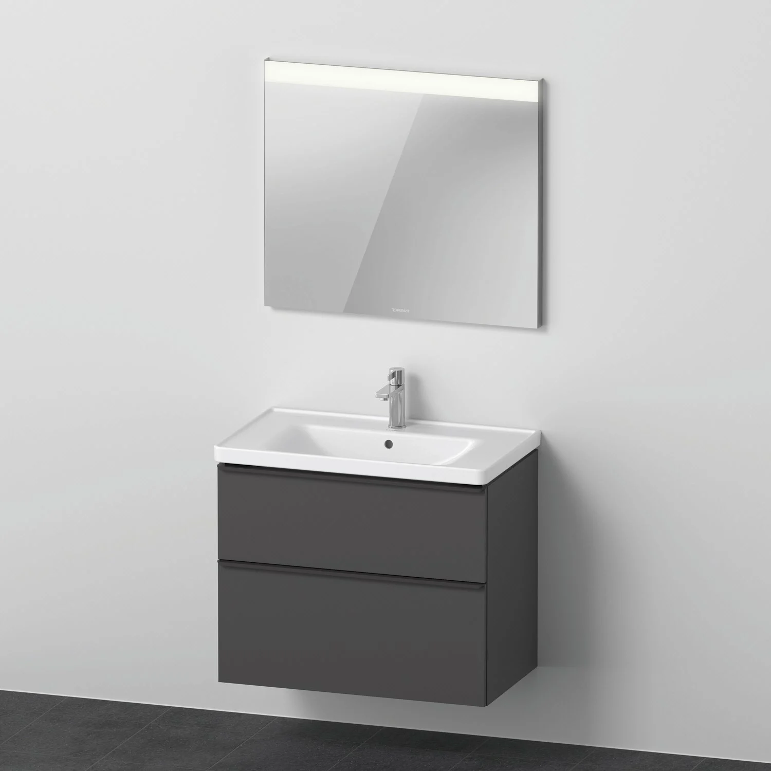 Duravit D-Neo Möbelset mit eckigem Spiegel 80 cm