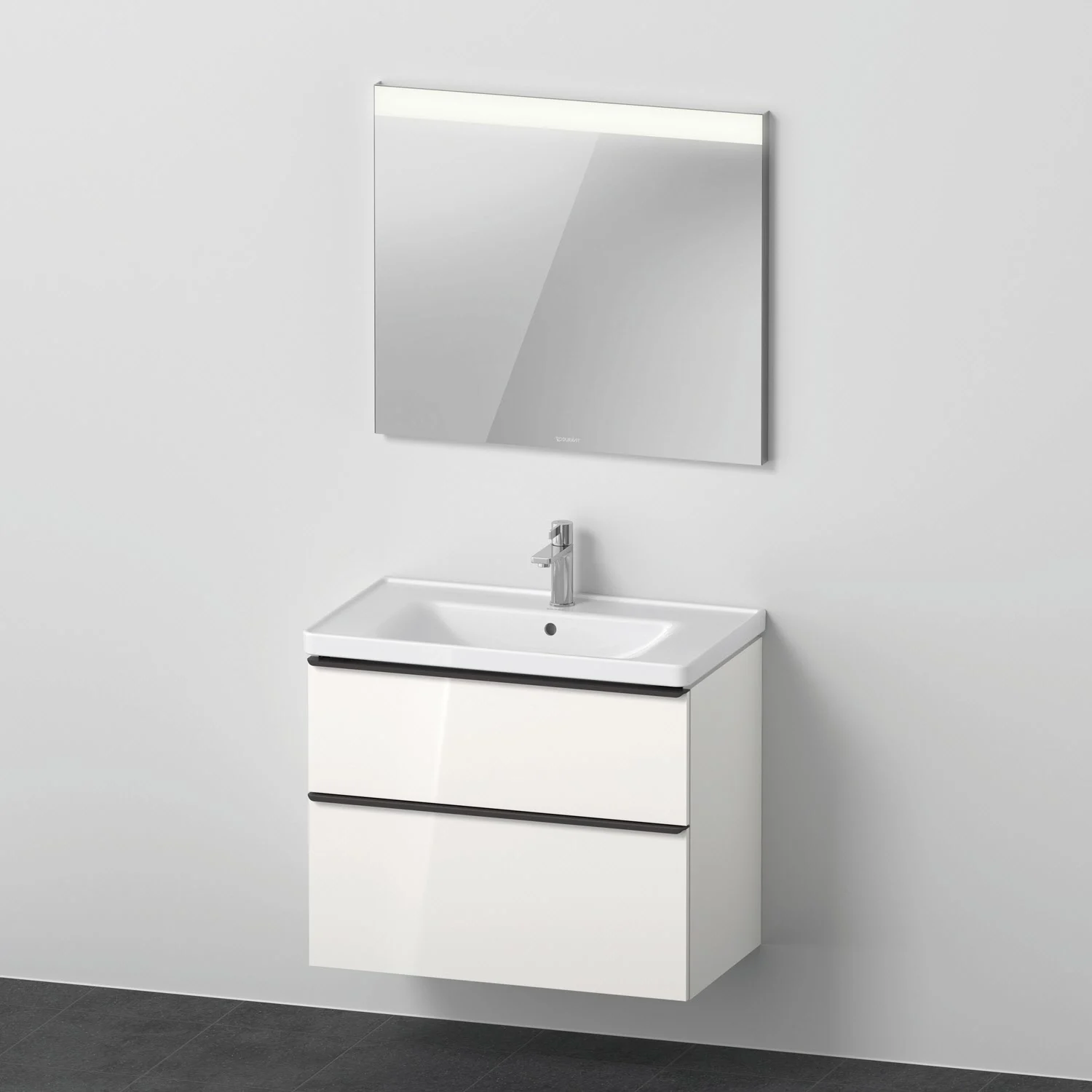 Duravit D-Neo Möbelset mit eckigem Spiegel 80 cm