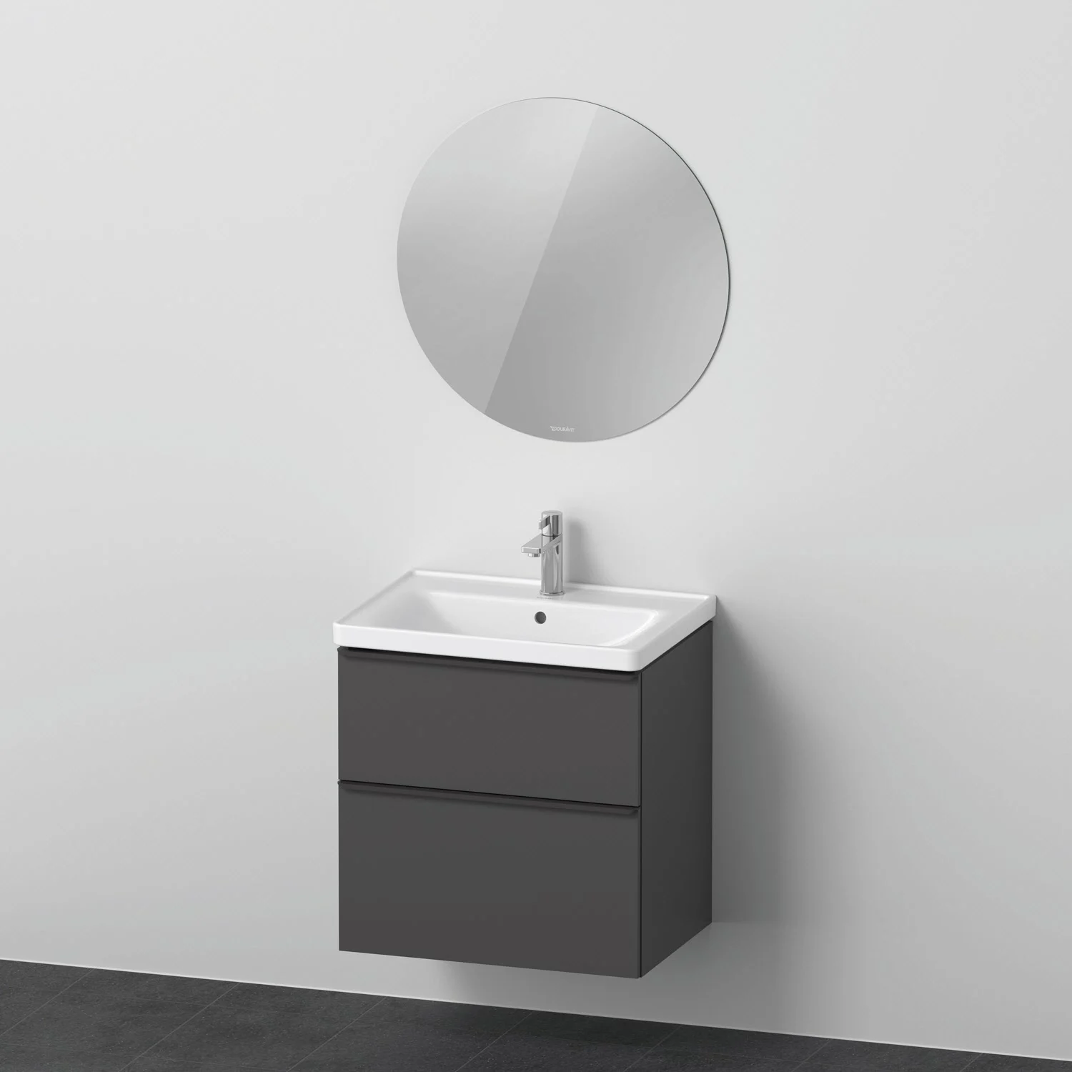 Duravit D-Neo Möbelset mit runden Spiegel 65 cm