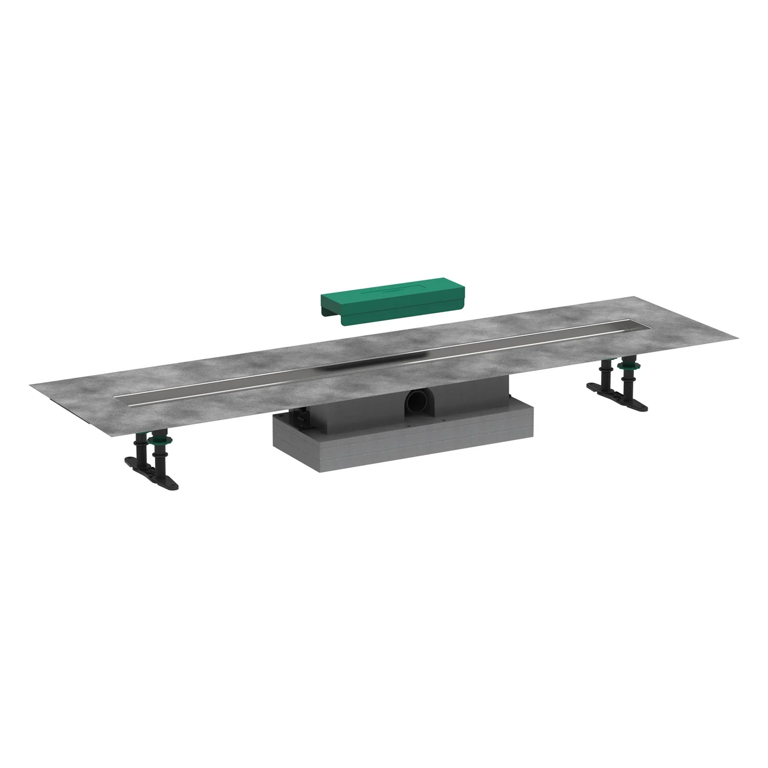 hansgrohe uBox universal Komplettset 100 cm, flache Installation für Duschrinnen Fertigsets