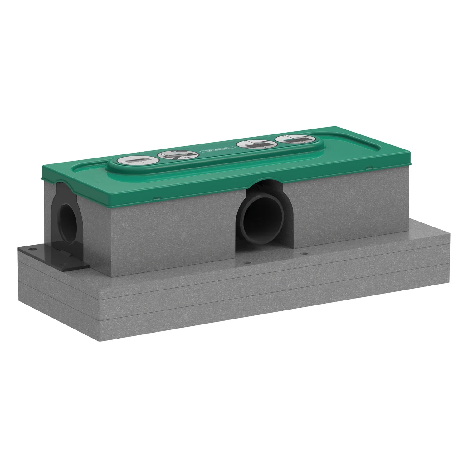 hansgrohe uBox universal Grundkörper für Duschrinnen, Ablaufgehäuse für Standardinstallation