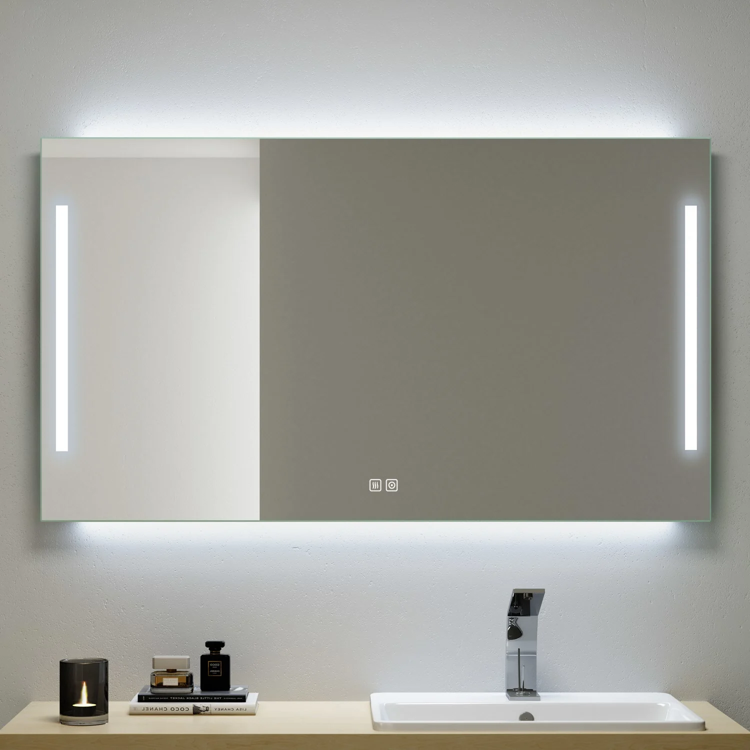 Kronenbach Sun Badspiegel 140 x 80 cm mit LED Seiten- und Hintergrundbeleuchtung Kronenbach Sun Badspiegel 140 x 80 cm mit LED Seiten- und Hintergrundbeleuchtung
