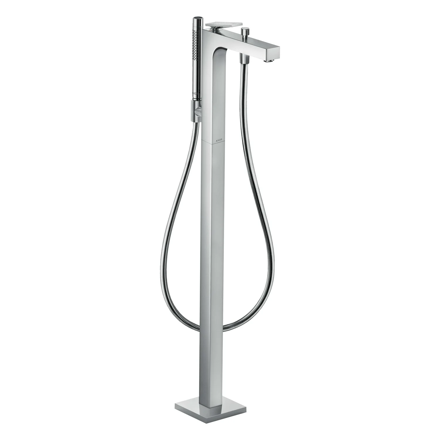 AXOR Citterio Einhebel-Wannenmischer bodenstehend mit Hebelgriff im Rautenschliff