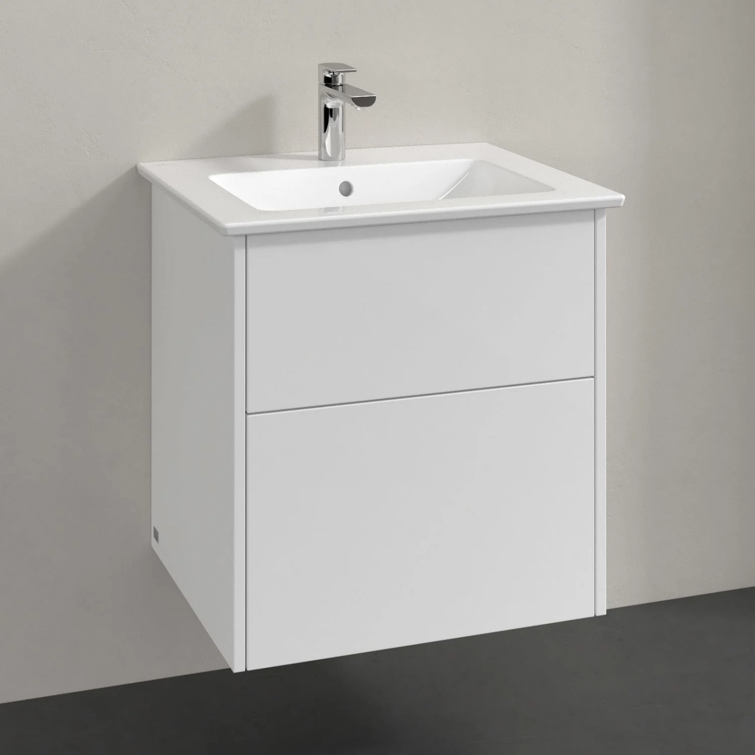 Villeroy & Boch Finero Waschtischunterschrank 60 cm mit Waschtisch, 2 Auszüge