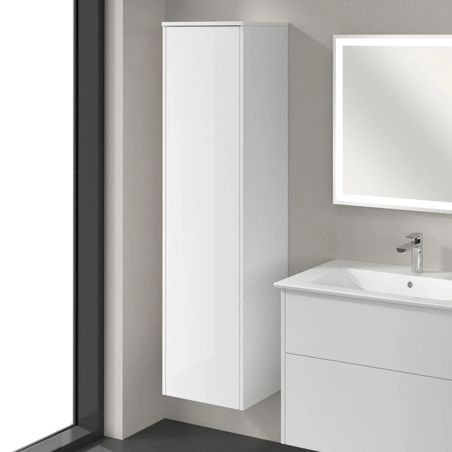 Villeroy & Boch Finero Hochschrank 40,4 x 154,6 cm mit 1 Tür, Anschlag links