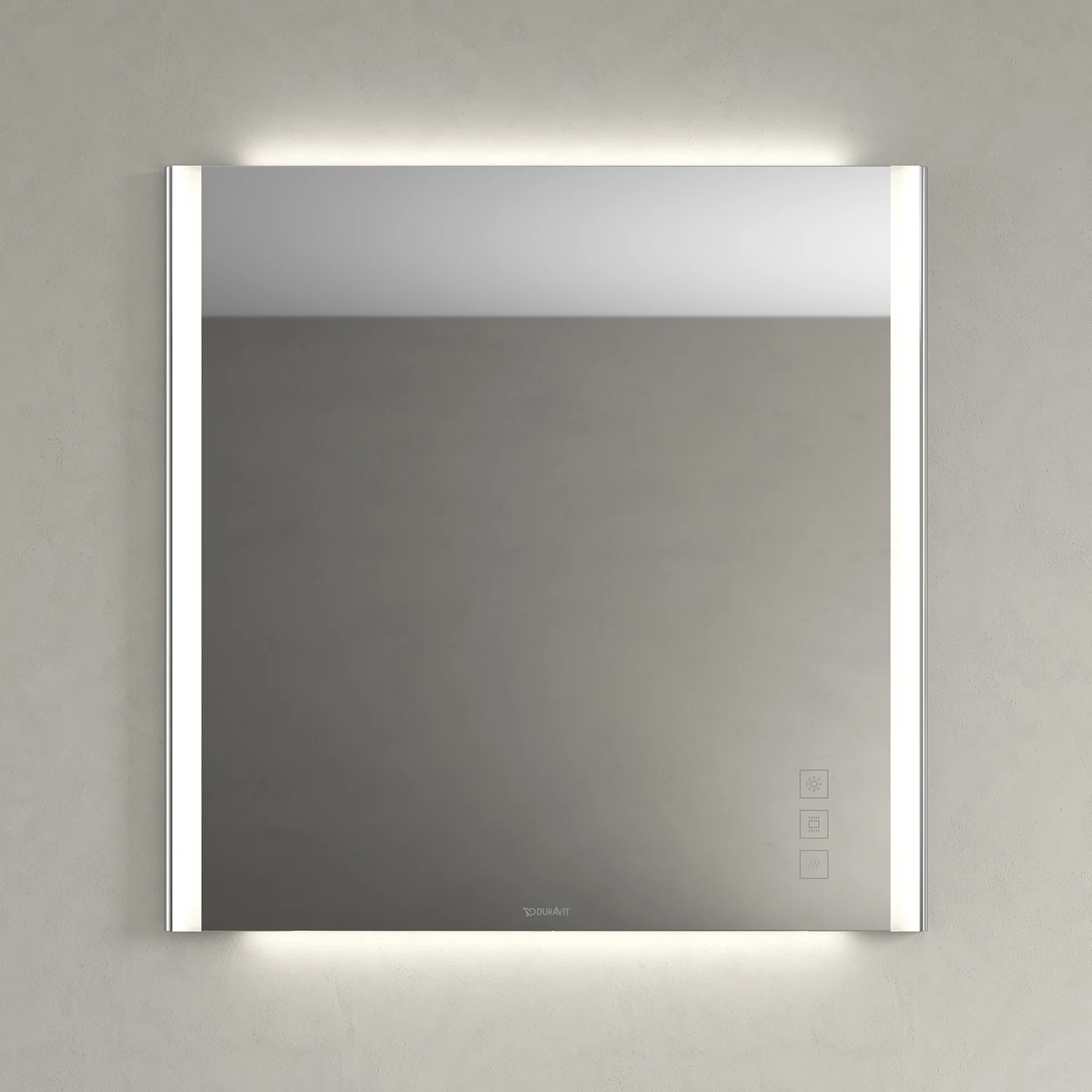 Duravit XSquare Badspiegel mit LED-Beleuchtung in den Maßen 80 x 80 cm
