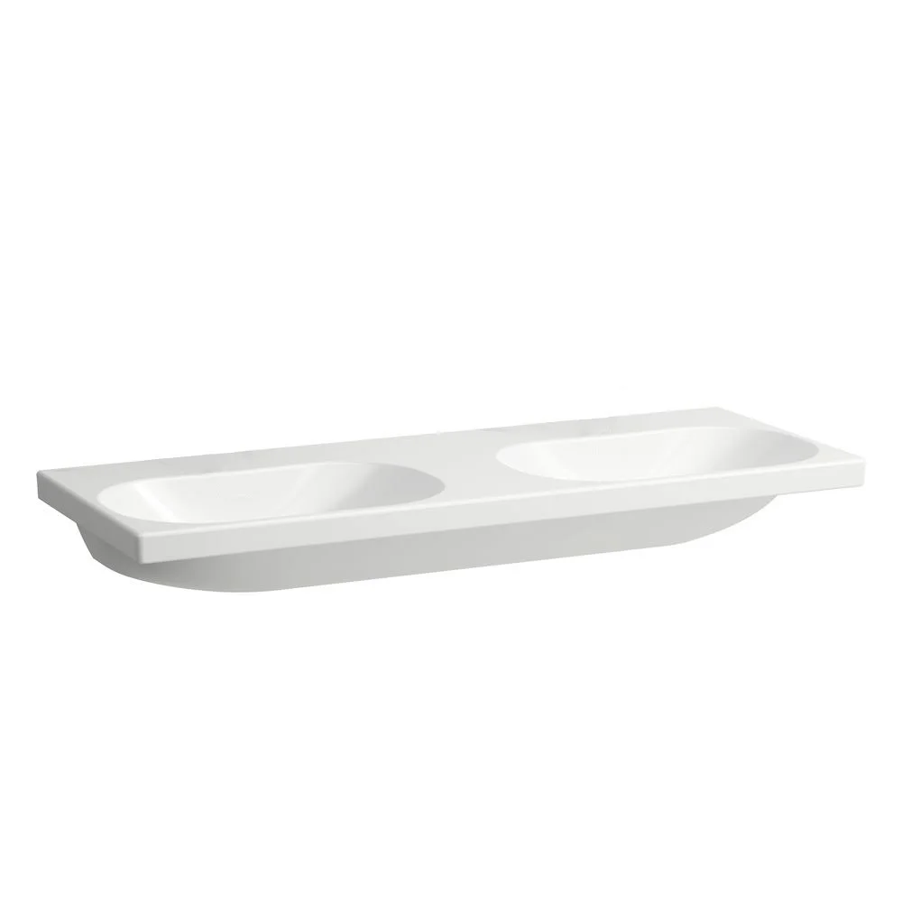 LAUFEN LUA Doppelwaschtisch 120 x 46 cm ohne Hahnloch, ohne Überlauf LAUFEN LUA Doppelwaschtisch 120 x 46 cm ohne Hahnloch, ohne Überlauf