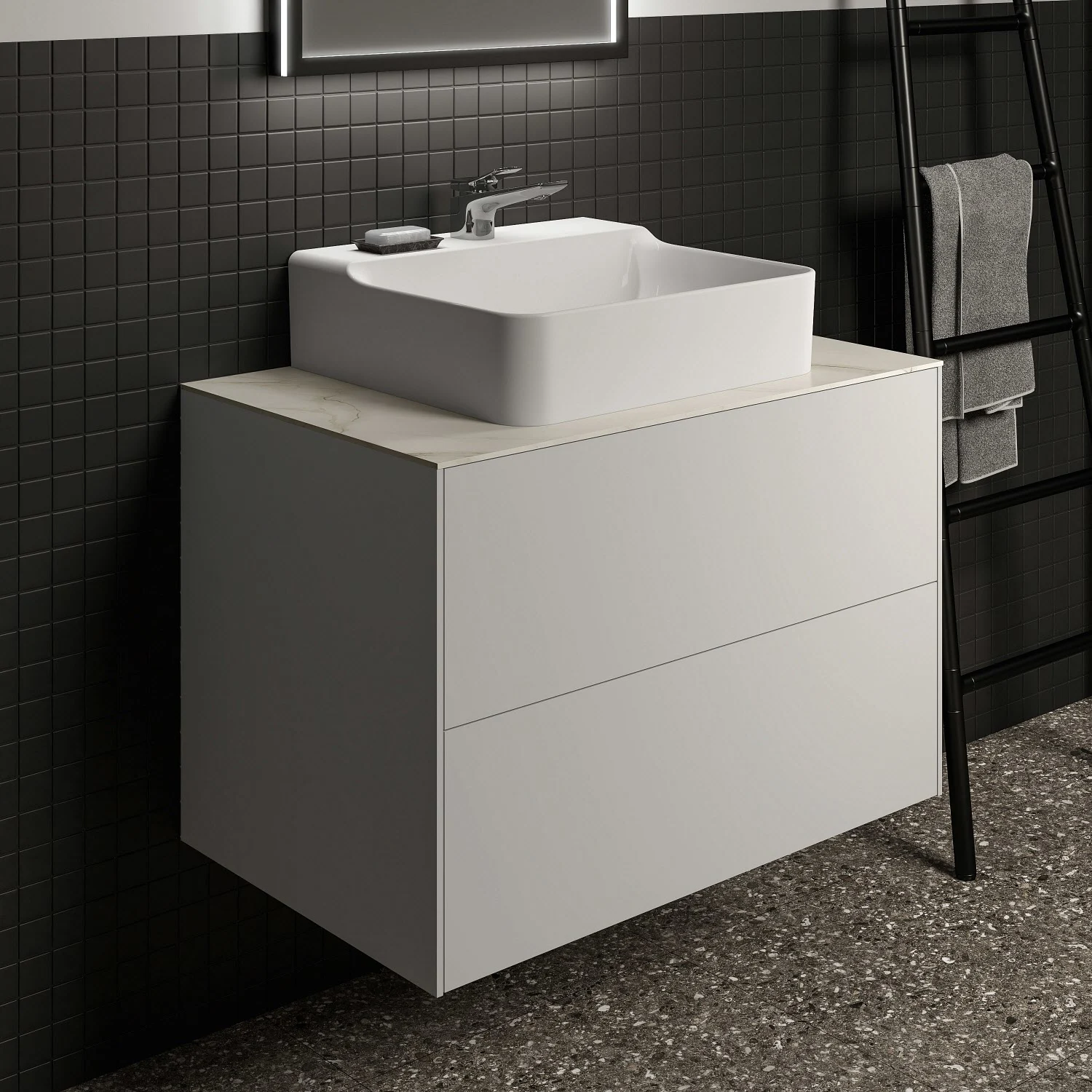 Ideal Standard Conca Waschtischunterschrank 80 x 50,5 cm, 2 Auszüge Ideal Standard Conca Waschtischunterschrank 80 x 50,5 cm, 2 Auszüge