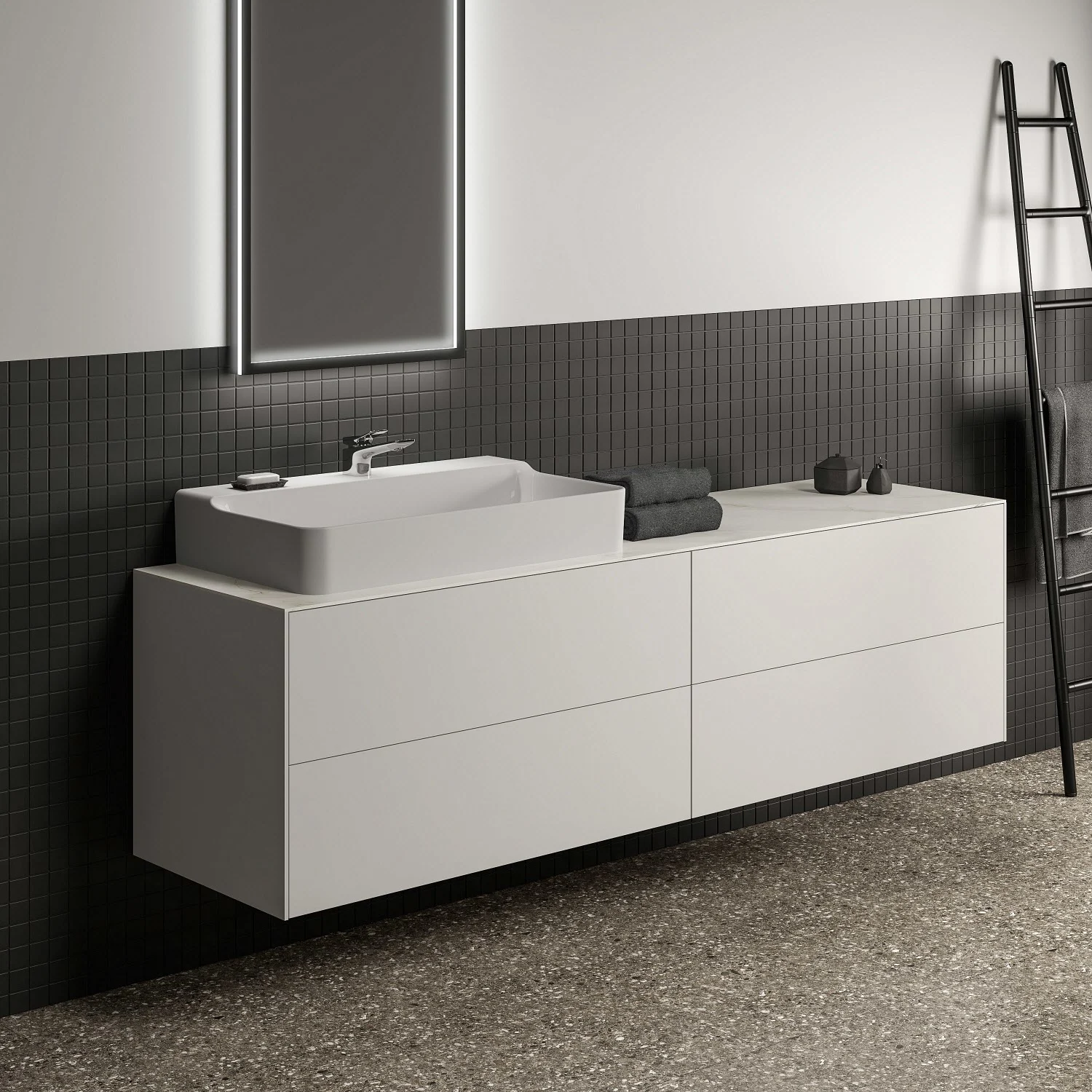 Ideal Standard Conca Waschtischunterschrank 200 x 50,5 cm, 4 Auszüge Ideal Standard Conca Waschtischunterschrank 200 x 50,5 cm, 4 Auszüge