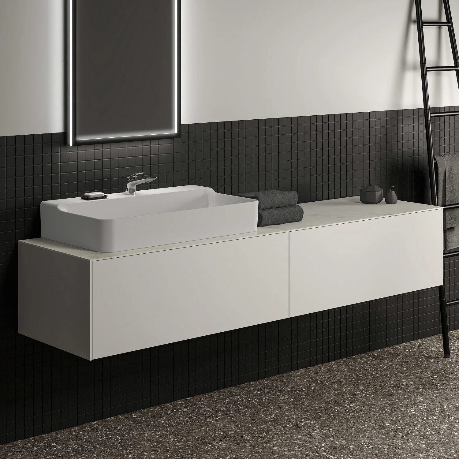 Ideal Standard Conca Waschtischunterschrank 200 x 50,5 cm, 2 Auszüge Ideal Standard Conca Waschtischunterschrank 200 x 50,5 cm, 2 Auszüge