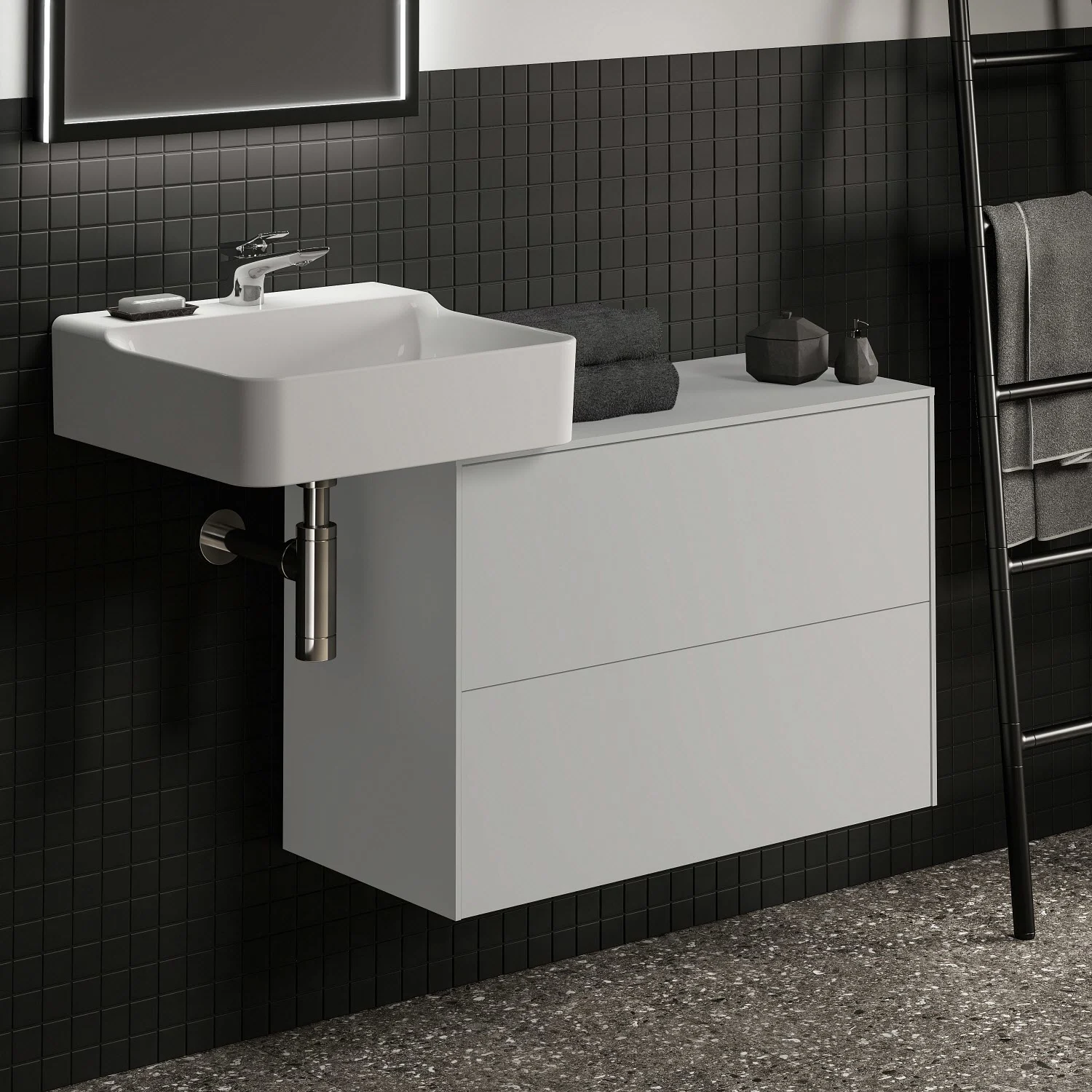Ideal Standard Conca Waschtischunterschrank 80,2 cm, ohne Ausschnitt, 2 Auszüge Ideal Standard Conca Waschtischunterschrank 80,2 cm, ohne Ausschnitt, 2 Auszüge