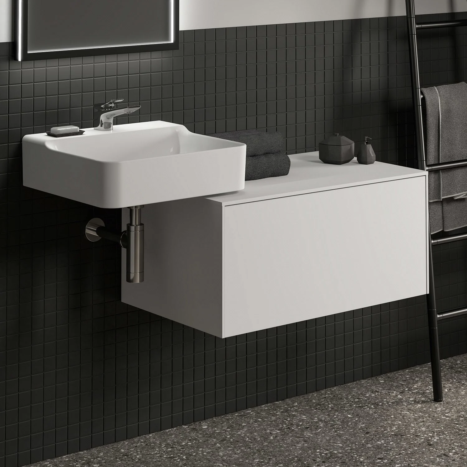 Ideal Standard Conca Waschtischunterschrank 80,2 cm, ohne Ausschnitt, 1 Auszug