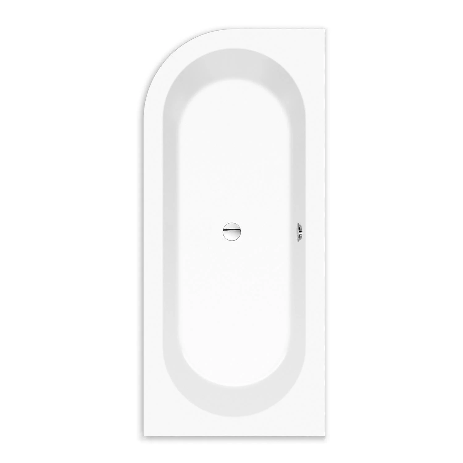 Steinkamp Life Eckbadewanne 180 x 80 cm links mit Schürze und M5 Ablaufgarnitur