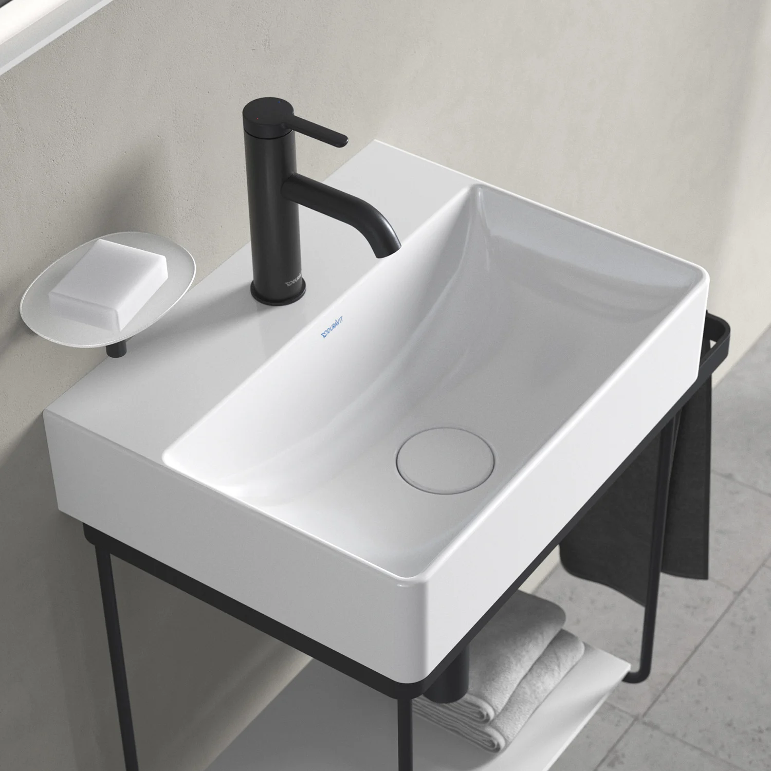 Duravit DuraSquare Handwaschbecken mit Hahnloch 45 x 35 cm