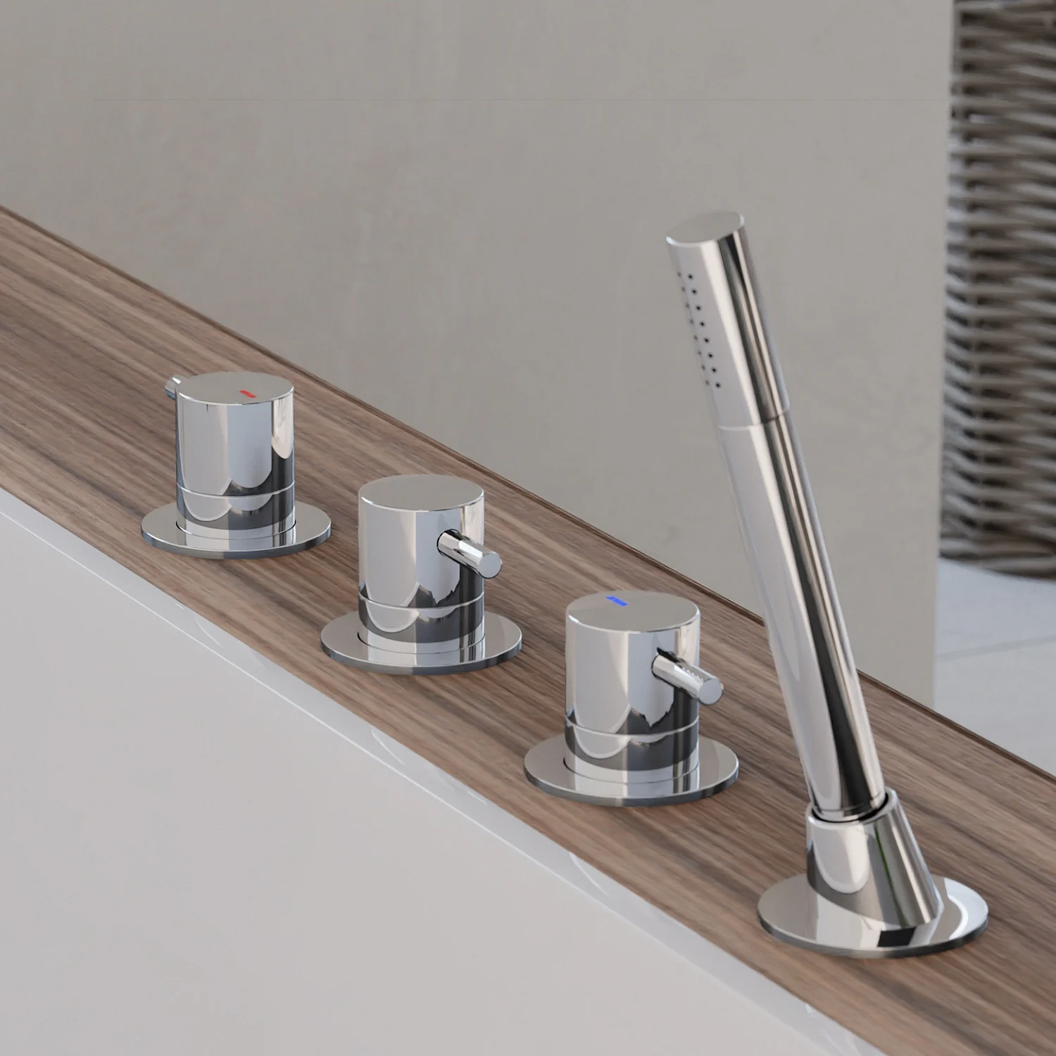 Steinberg Serie 100 4-Loch Wannenrandarmatur