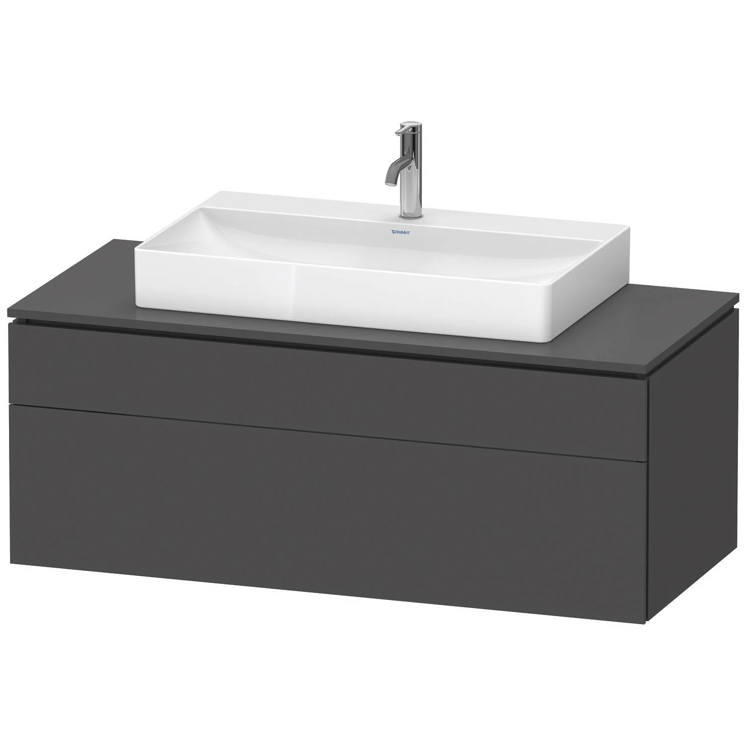 Duravit L-Cube Konsolenwaschtischunterbau mit 2 Auszügen, 122 x 55 cm, für Waschtisch mittig