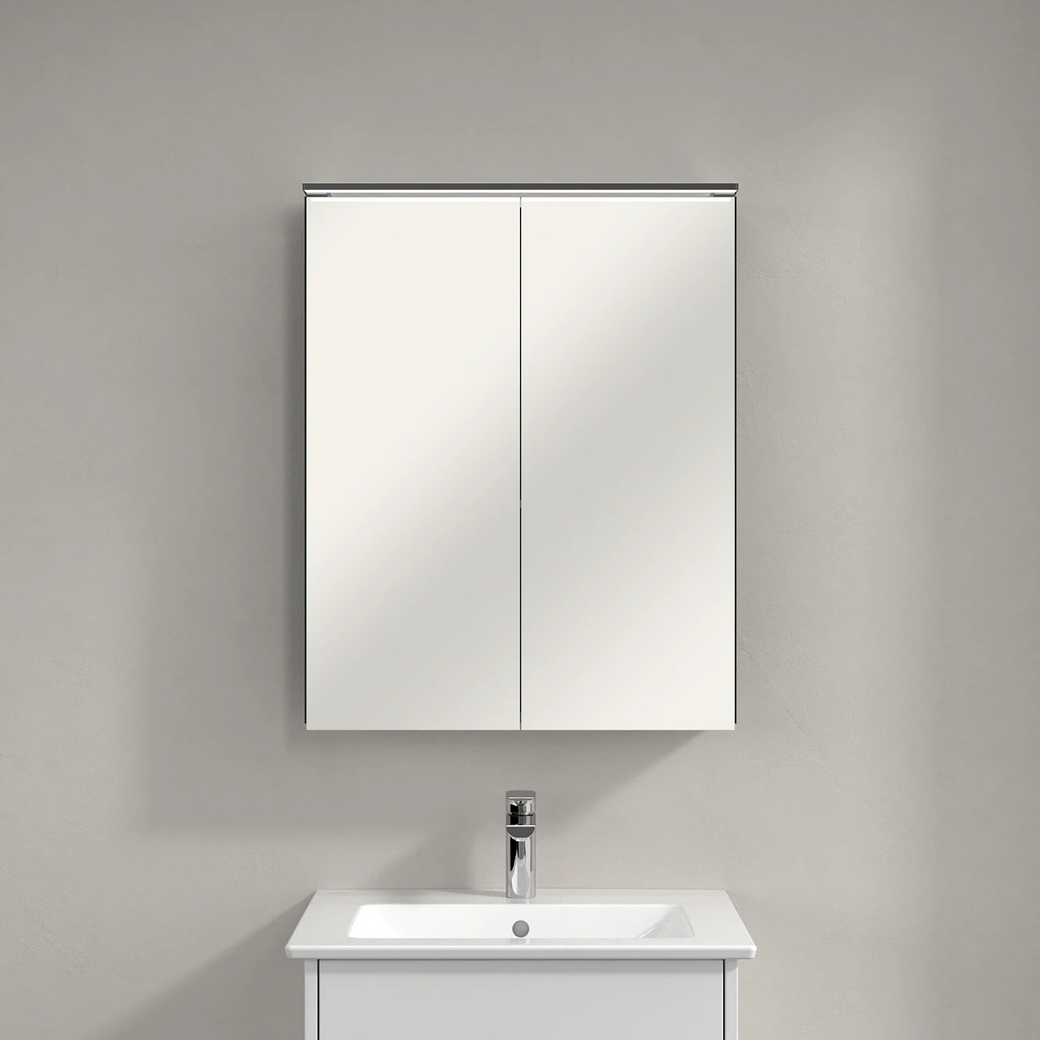 Villeroy & Boch Finero Vorbau-Spiegelschrank mit Beleuchtung 60,7 x 75,8 cm