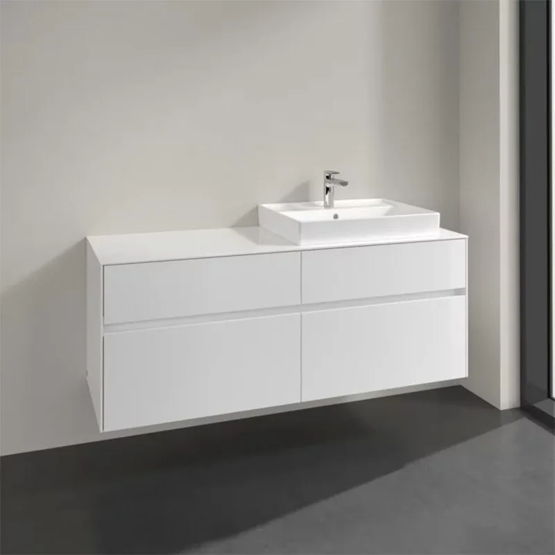 Villeroy & Boch Collaro Waschtischunterschrank 140 x 54,8 cm mit 4 Auszügen, für WT rechts