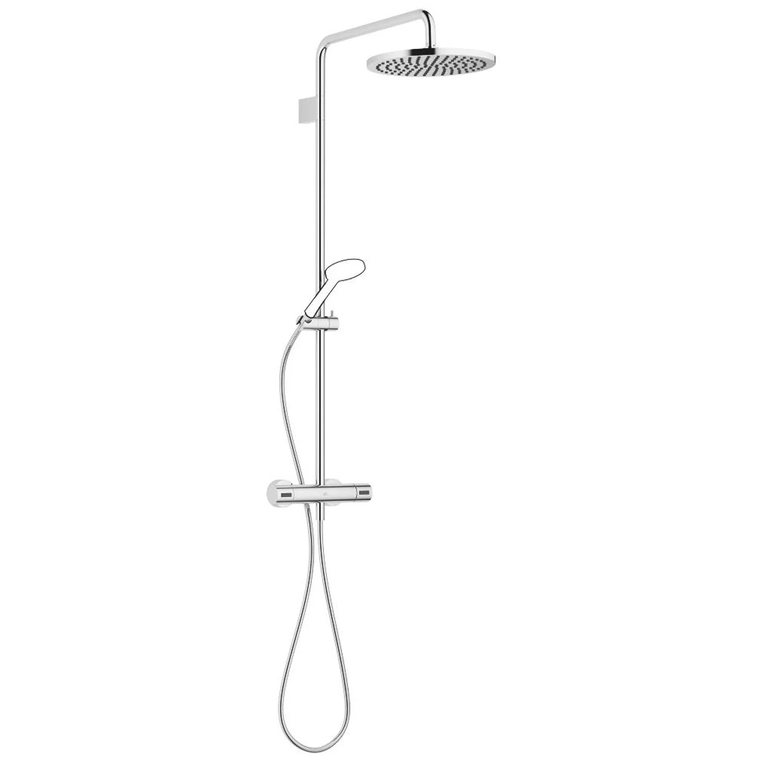 Dornbracht Shower Pipe mit Brause-Thermostat, rund