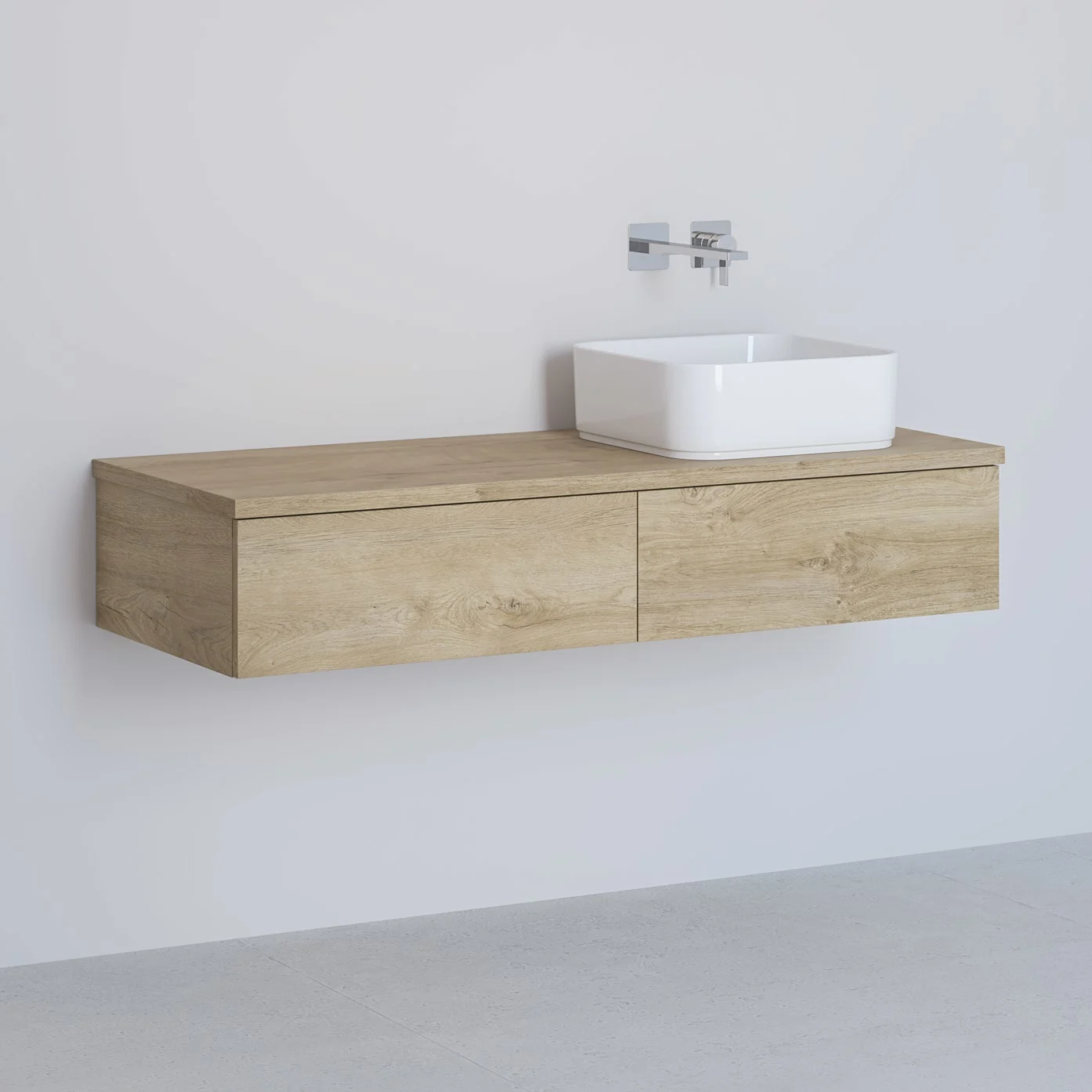 Kronenbach Cube Waschtischkonsole 121 cm mit 2 Auszügen und TIP-ON Kronenbach Cube Waschtischkonsole 121 cm mit 2 Auszügen und TIP-ON