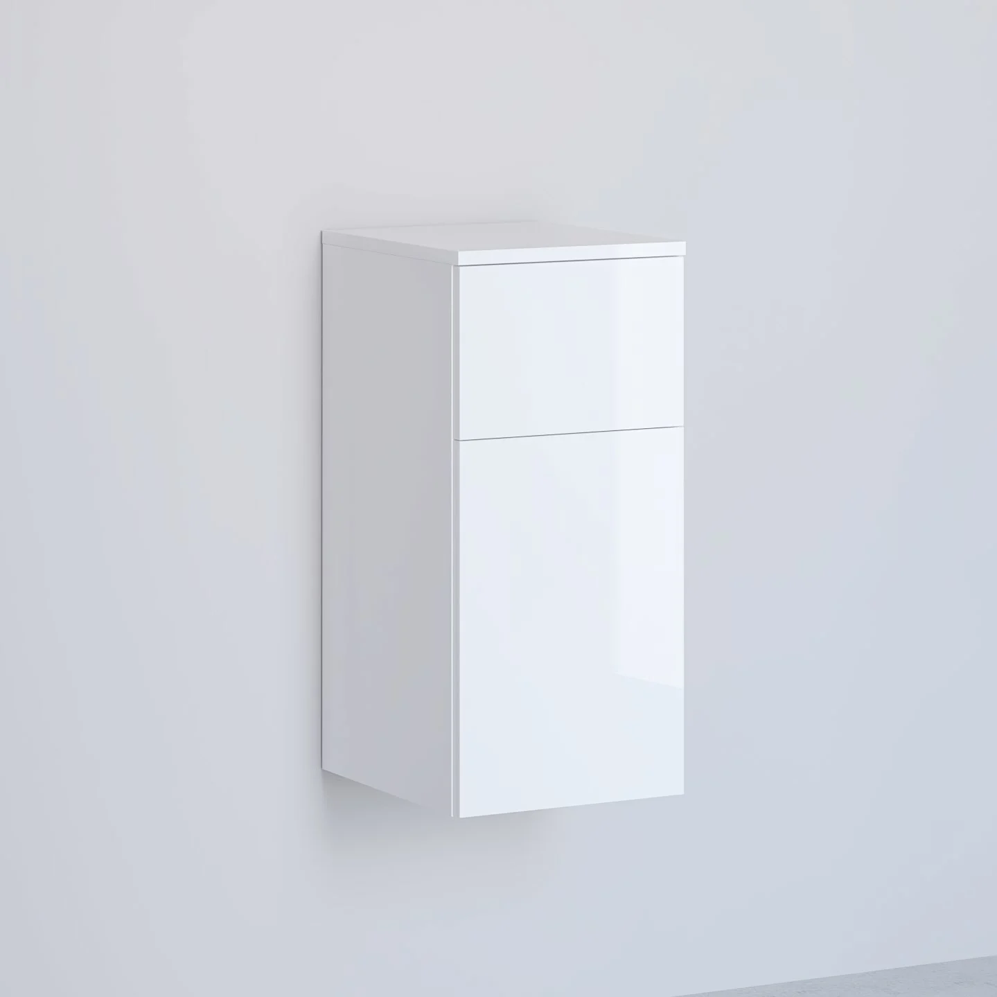 Kronenbach Cube Highboard 30 x 64,6 cm, 1 Auszug, 1 Tür, Anschlag rechts, mit TIP-ON