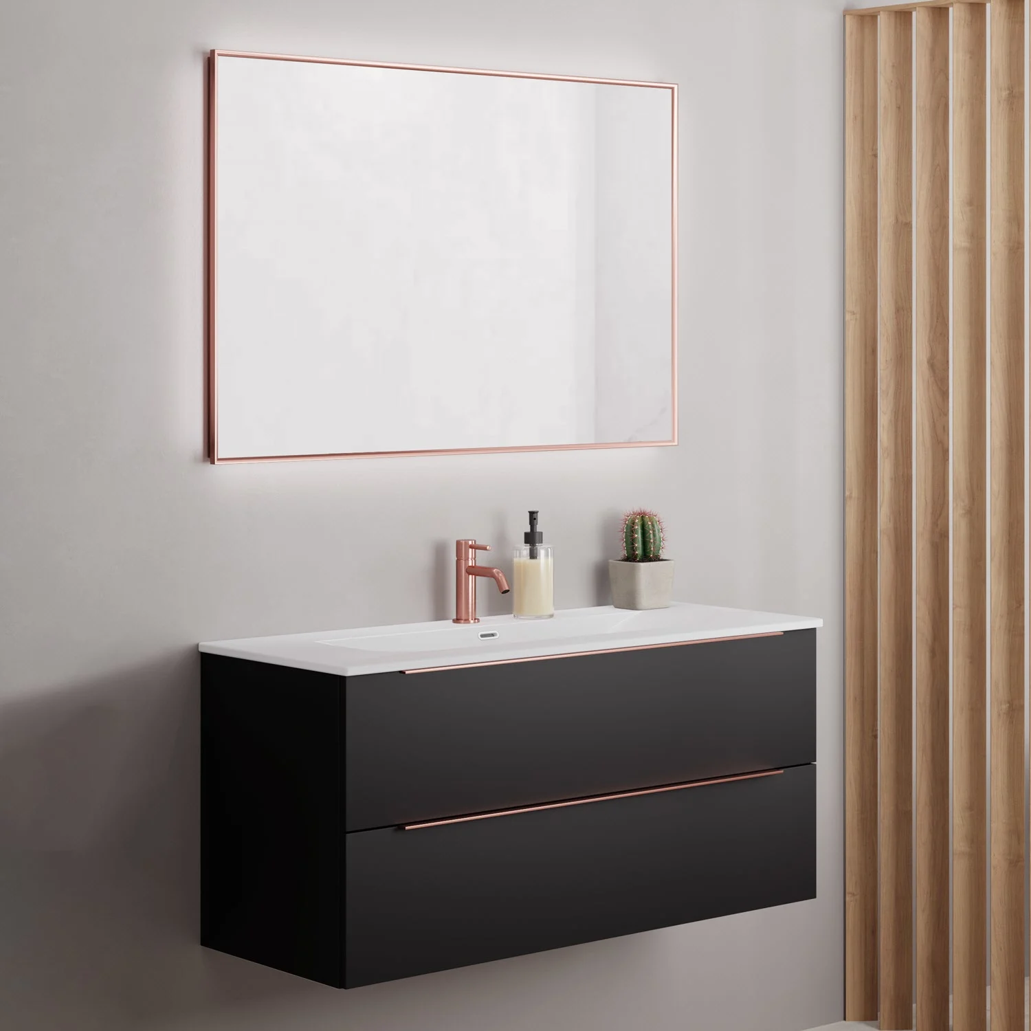 pianura Lucia Badmöbel Set 82 cm mit LED-Lichtspiegel