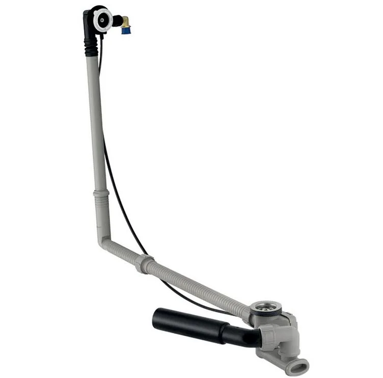 Geberit Badewannen-Ablauf mit Drehbetätigung und Zulauf, D52, Länge 73 cm, für Sonderwanne