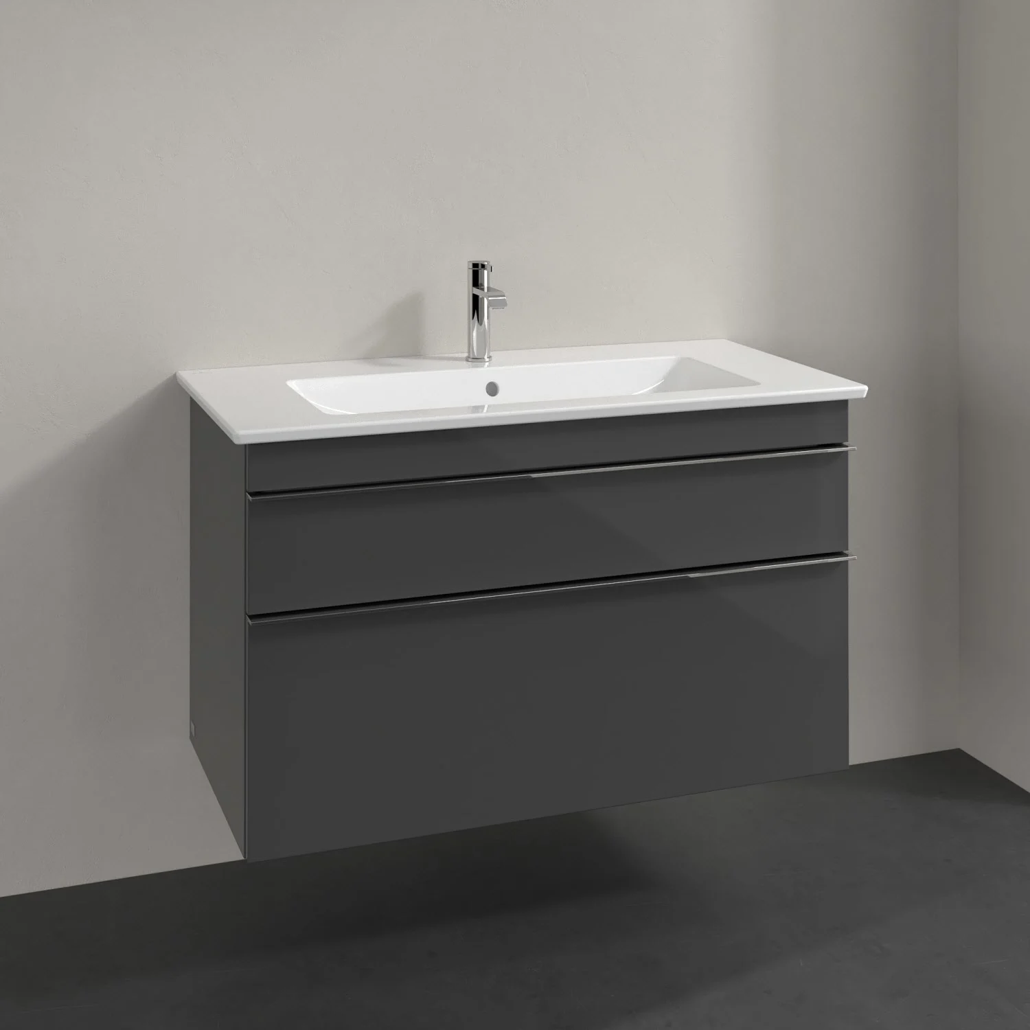 Villeroy & Boch Venticello Waschtischunterschrank 95,3 x 59 cm, 2 Auszüge, für Waschbecken mittig