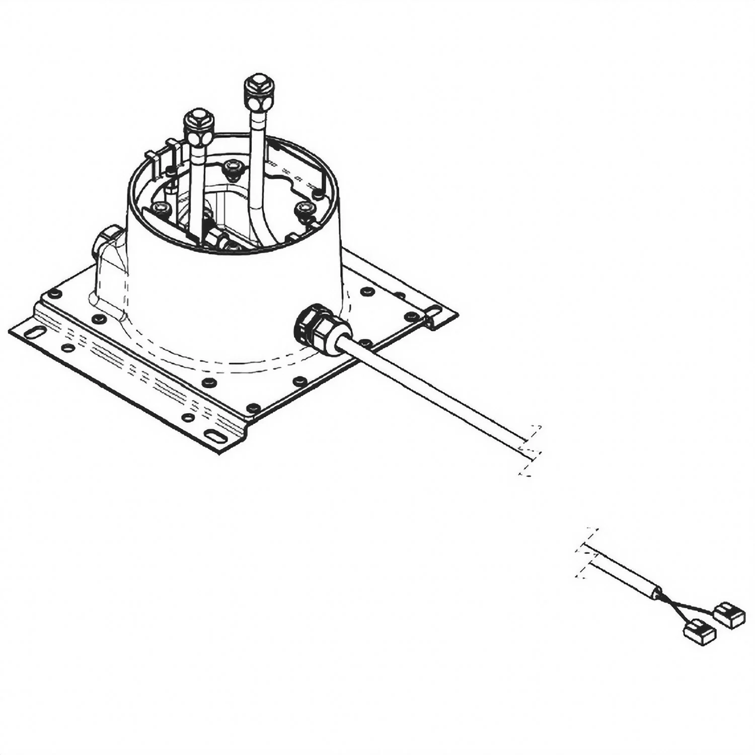 Dornbracht UP-Deckeneinbaukasten mit Deckenanbindung mit Licht