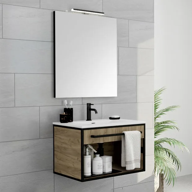 pianura Giulia Badmöbel Set 61 cm mit LED-Lichtspiegel