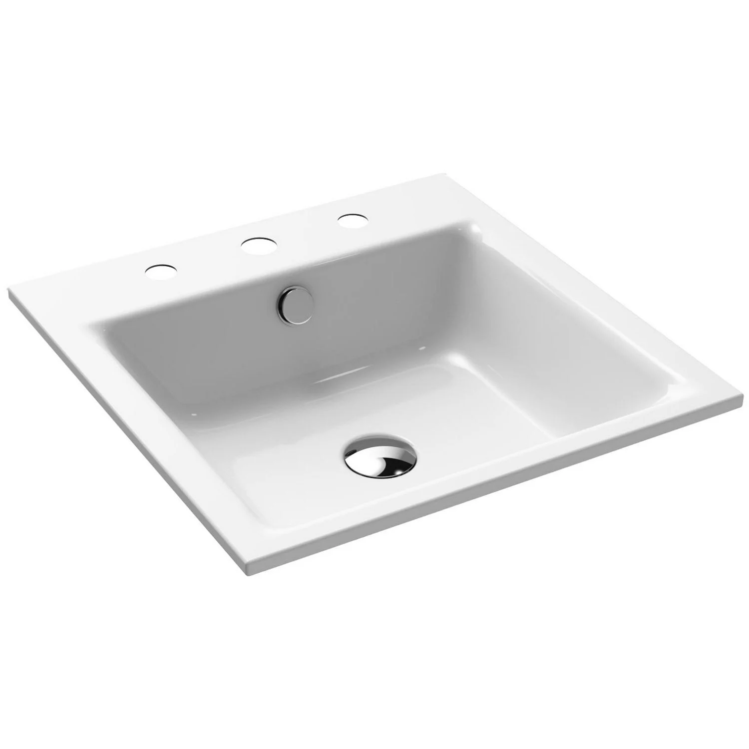 Kaldewei PURO Einbauwaschtisch 3150 mit 3 Hahnlochbohrungen, 46 cm Kaldewei PURO Einbauwaschtisch 3150 mit 3 Hahnlochbohrungen, 46 cm