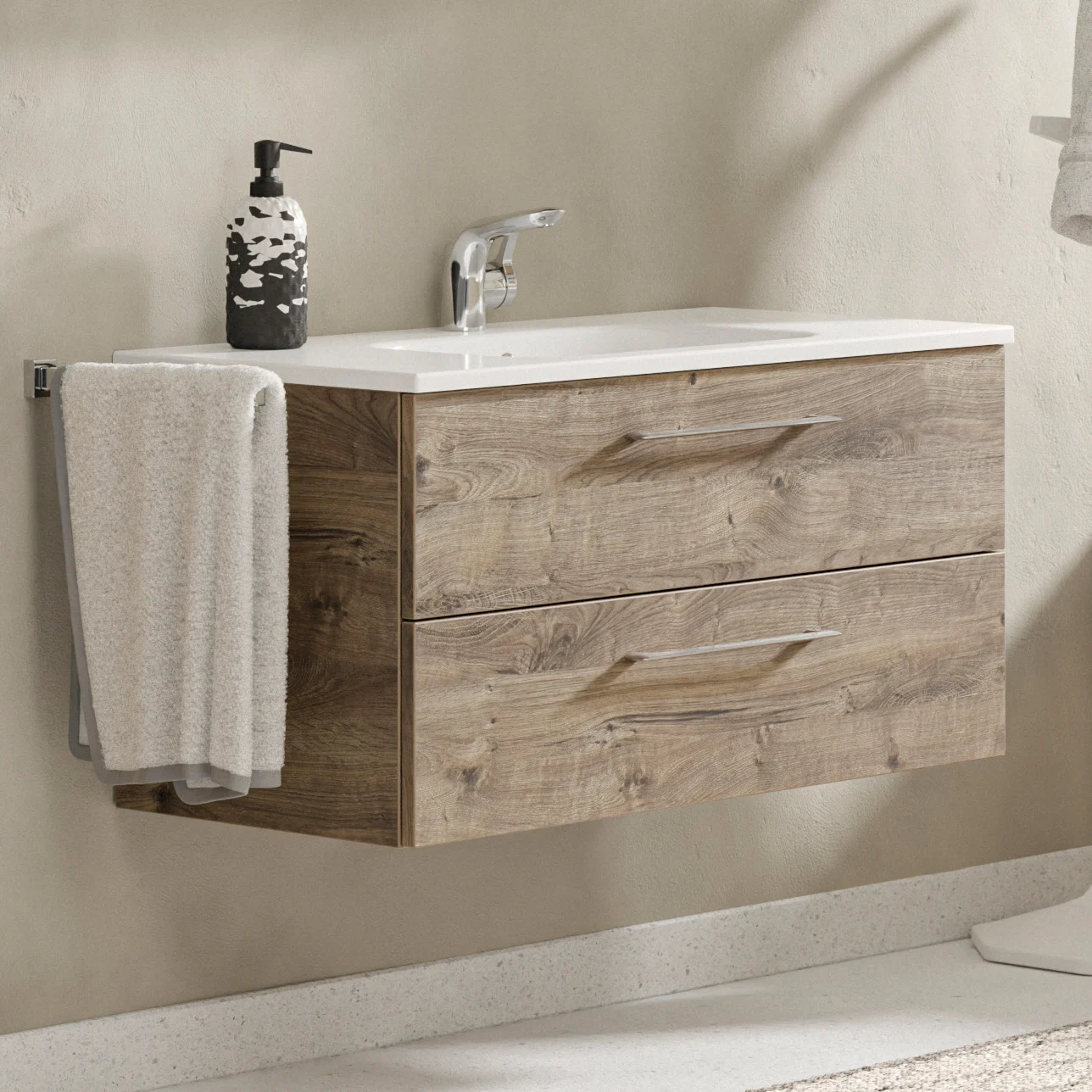 Steinkamp Joy 2.0 Waschtischunterschrank 100 cm mit Pelipal Waschtisch