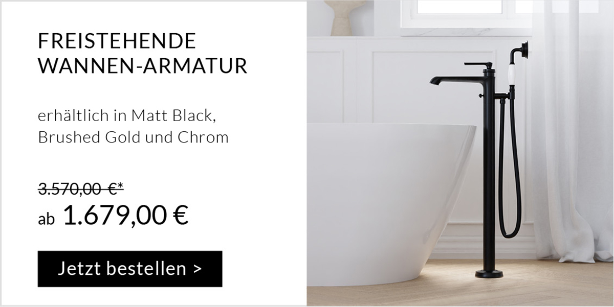 Steinberg Serie 350 Freistehende Wannen-Armatur, matt black 