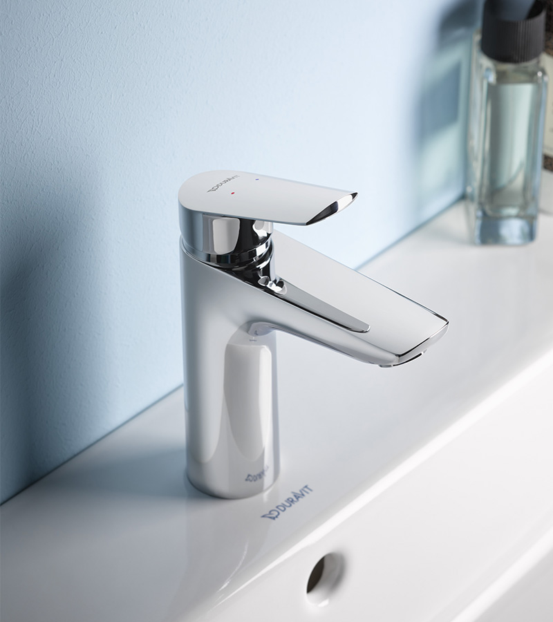 Duravit No. 1 Einhebel-Waschtischmischer M, Minus-Flow mit Zugstangengarnitur