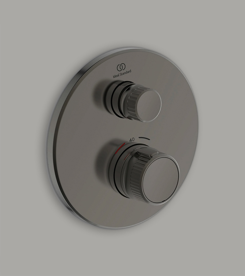 Ideal Standard Ceratherm Navigo Brausethermostat UP Bausatz 2 mit einer Entnahmestelle, rund