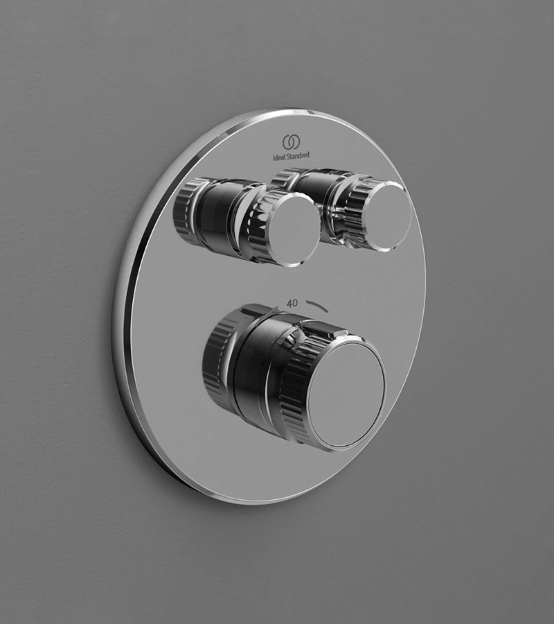 Ideal Standard Ceratherm Navigo Brausethermostat UP Bausatz 2 mit zwei Entnahmestellen, rund