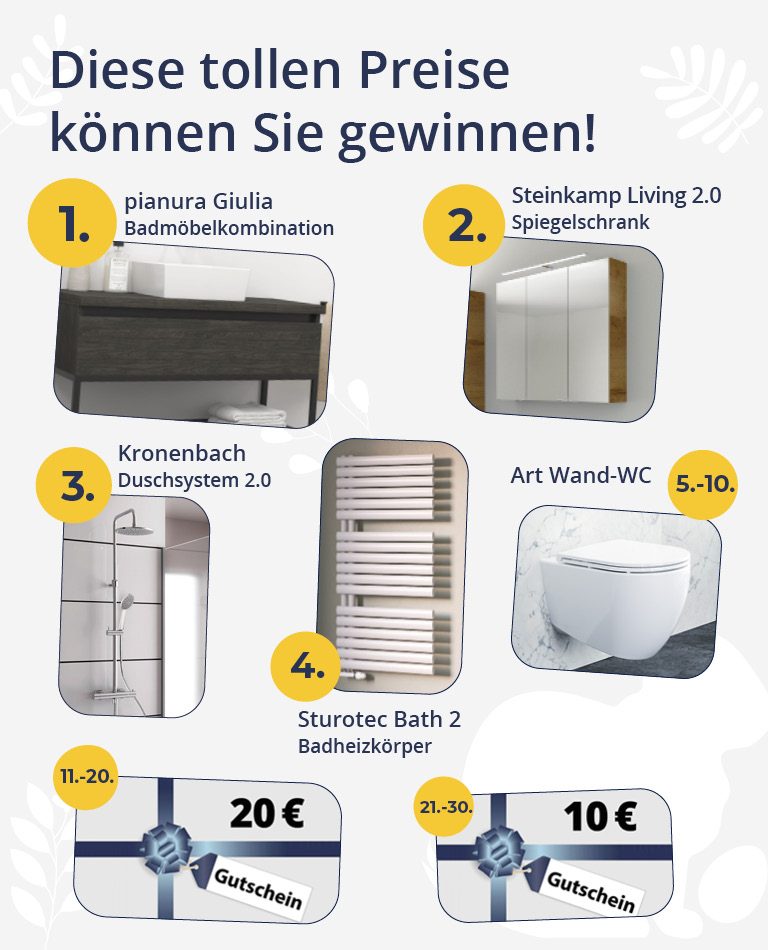Diese tollen Preise können Sie gewinnen!