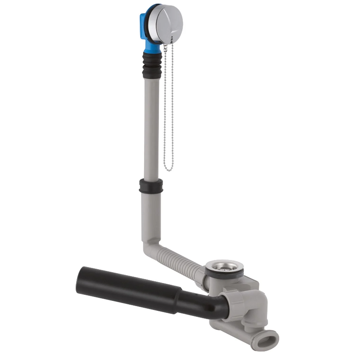 Geberit Badewannenablauf mit Ventilstopfen, D52, mit Fertigbauset