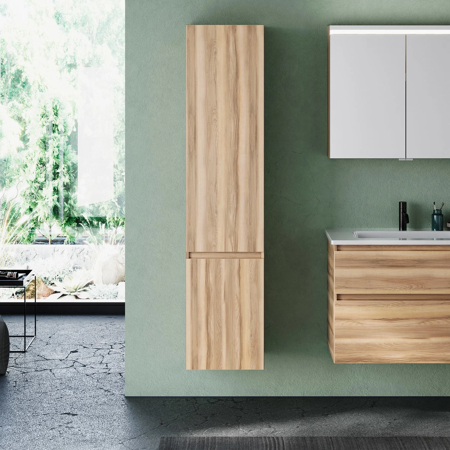 burgbad Lin20 Hochschrank 40 x 34,5 cm, mit 1 Tür, links