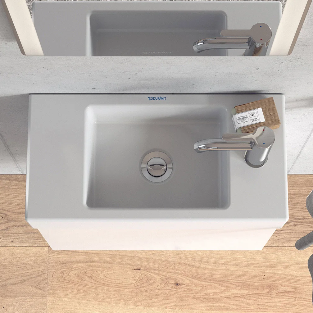 Duravit Vero Air Handwaschbecken mit 1 Hahnloch rechts 50 x 25 cm, ohne Überlauf