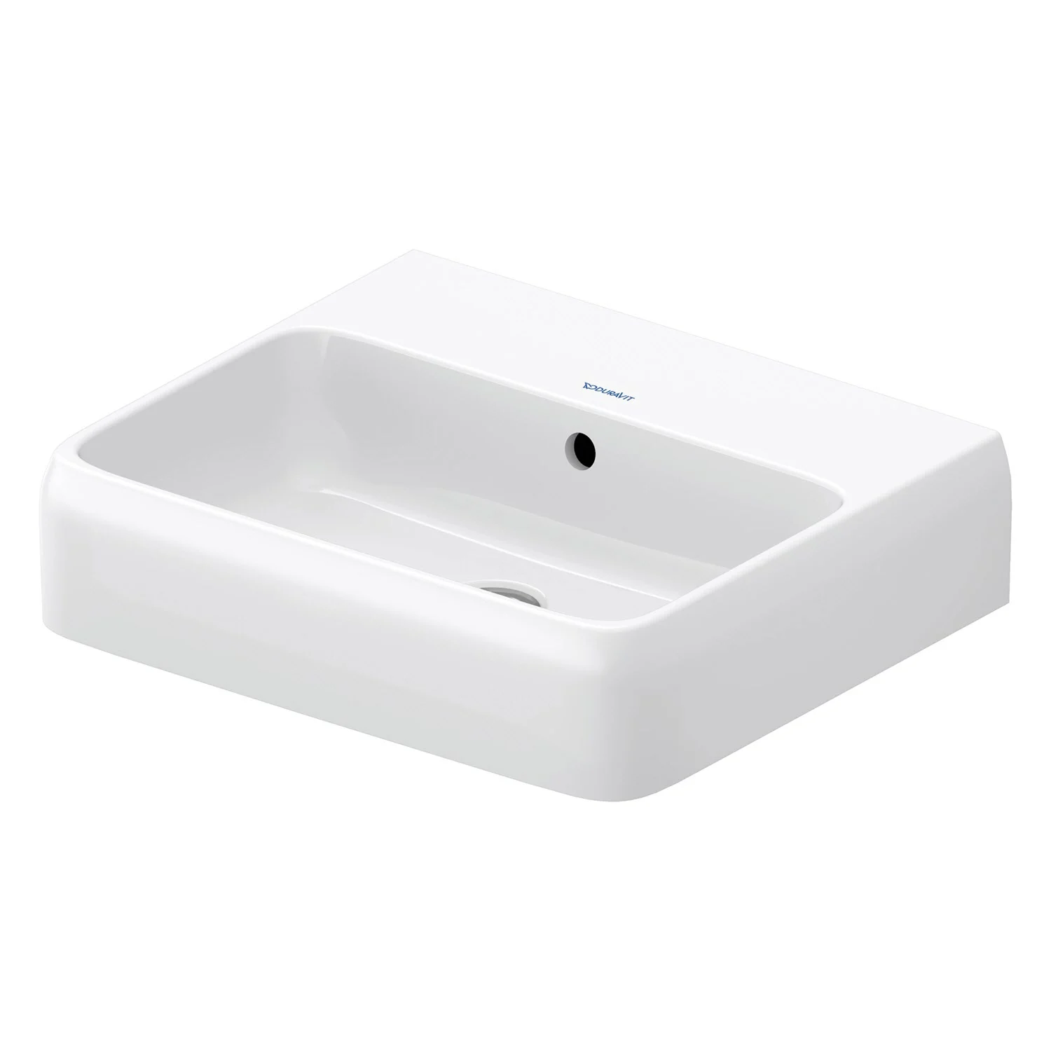 Duravit Qatego Waschtisch 50 x 42 cm geschliffen, ohne Hahnloch, mit HygieneGlace