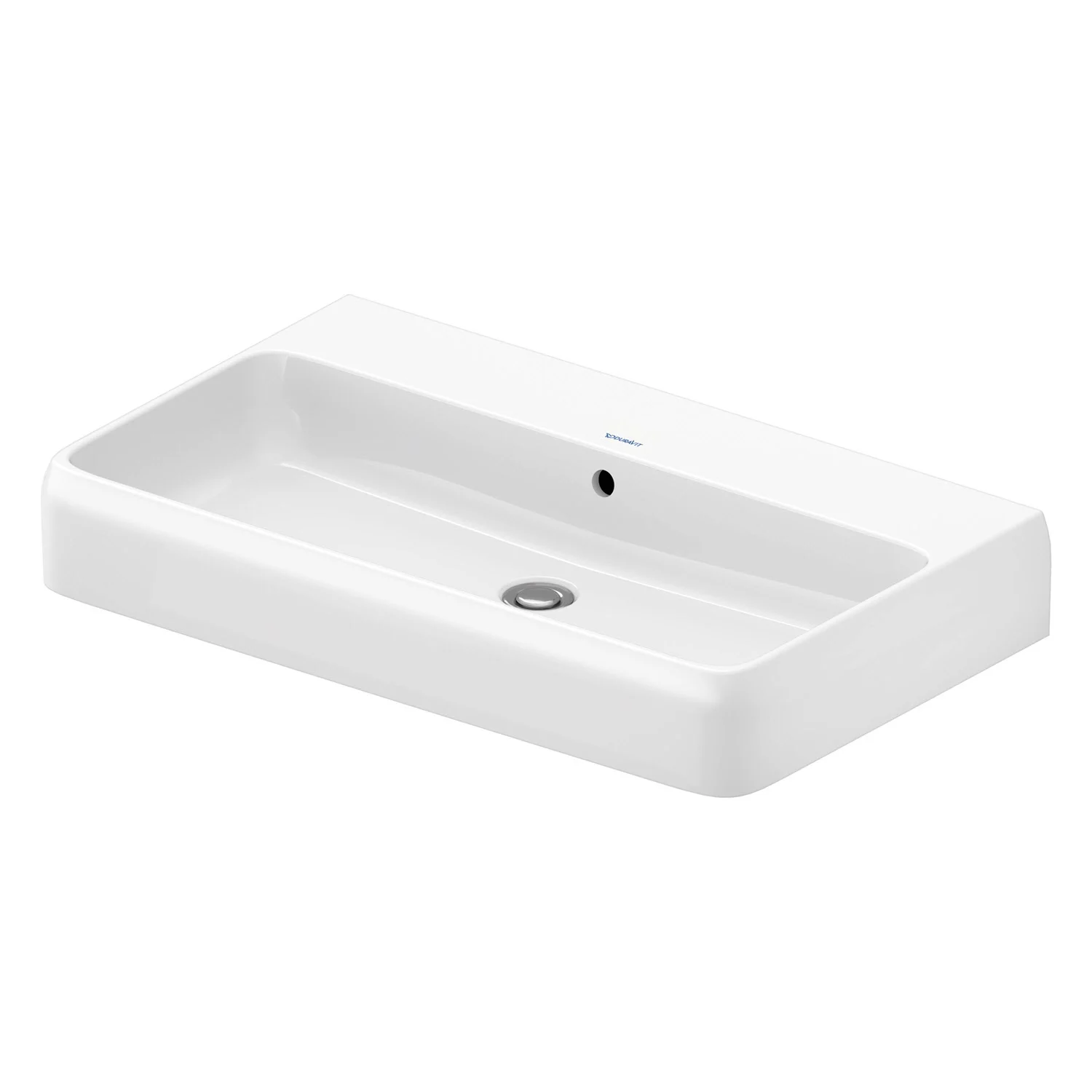 Duravit Qatego Waschtisch 80 x 47 cm geschliffen, ohne Hahnloch, mit HygieneGlace