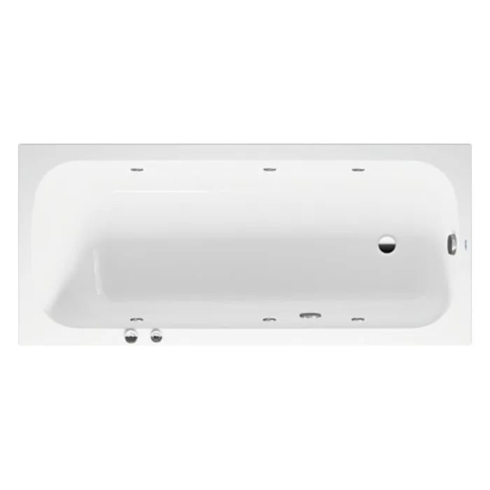 Duravit Qatego Rechteck-Whirlwanne mit Jet-System 180 x 80 cm, Einbauversion