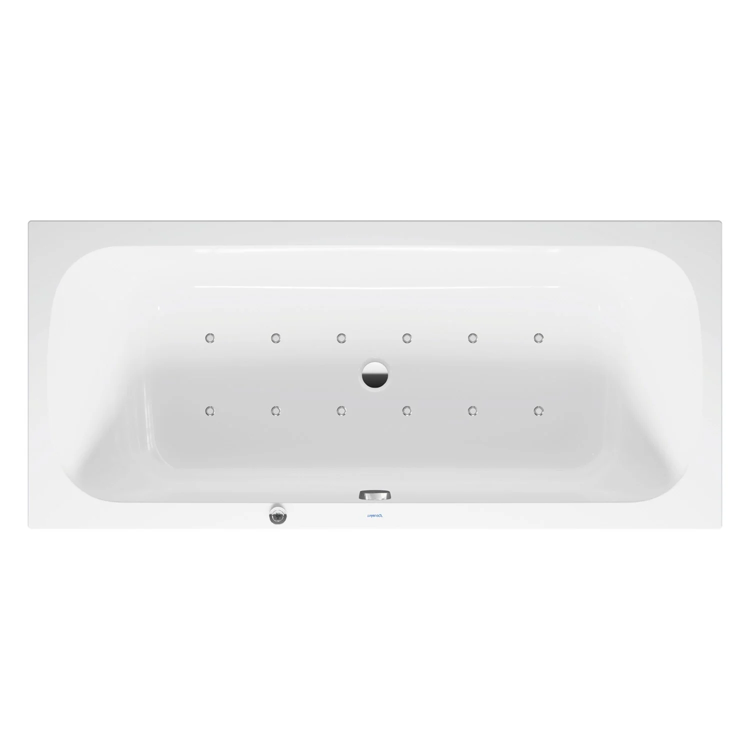 Duravit Qatego Rechteck-Whirlwanne mit Air-System 180 x 80 cm, Einbauversion