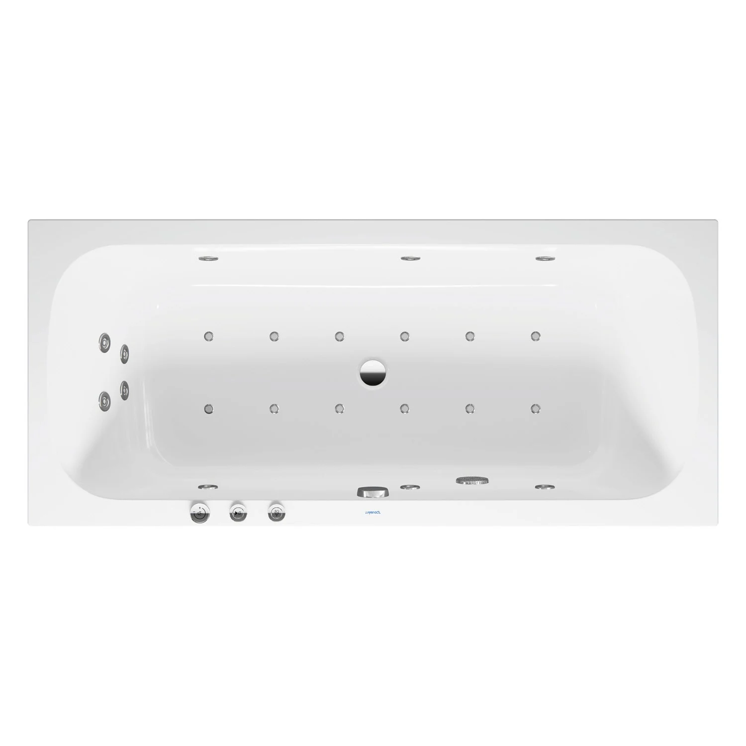 Duravit Qatego Rechteck-Whirlwanne mit Combi-System P 180 x 80 cm, Einbauversion