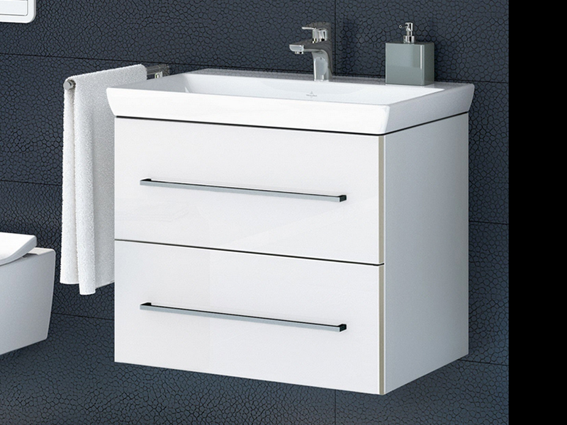 Villeroy & Boch Avento 2.0 Waschtisch-Kombination 65 cm mit 2 Auszügen, 1 Hahnloch und 1 Überlauf